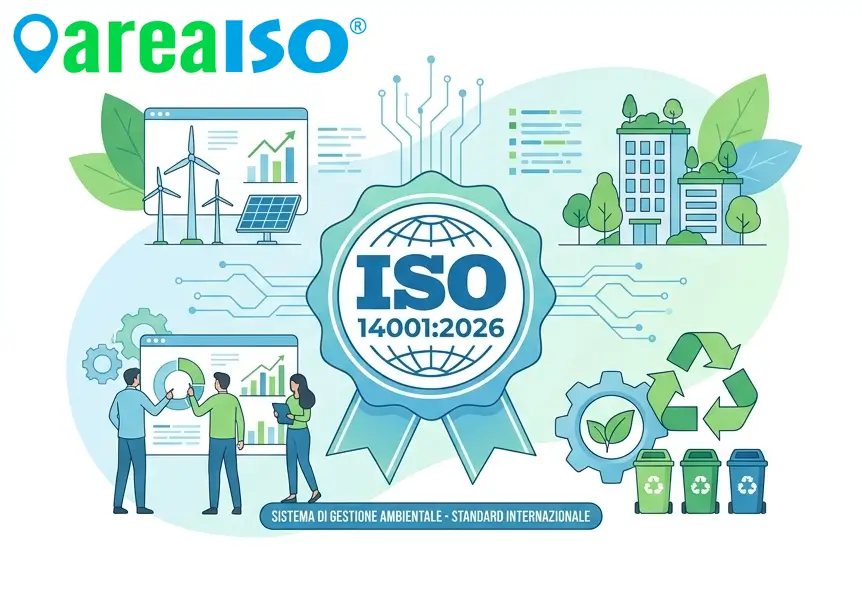Consulente Area ISO S.r.l. durante una sessione di consulenza ISO 14001 presso un'azienda di Brescia